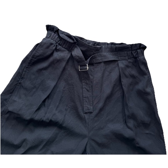 Arket EUR 38/US M Womens Black Relaxed Lyocell Trousers Paperbag Waist - Picture 1 of 9
